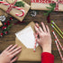 Whaline 100Pcs Christmas Candy Cane Writing Pencils with Erasers, Red Green Wood Xmas Winter Stationery Gift, 4 Styles