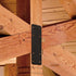 Post to Beam Connectors 4pcs, 10"X3" Straight Steel Flat Plate, Black Powder Coated I Strap for Repair Wooden House