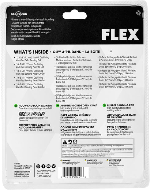 FLEX 41-Piece Oscillating Tool Sanding Project Set - FAM40003-41