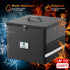 Fireproof File Box with Accordion Pockets, Hanging File Organizer for Letter Size (Folders + Box - 13.8" x 12.2" x 9.8")