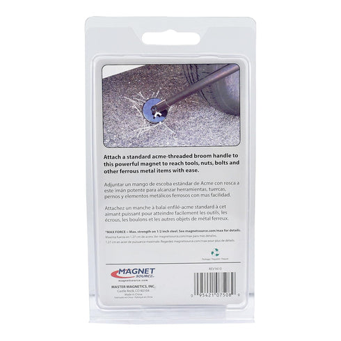 Magnetic Pick-Up Tool Attachment - 3.20" Diameter, 65 Pounds Pull