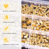 Swpeet 525 Pcs Non-Insulated U Shape Wire Crimp Copper Terminal Connector Kit, Gold TC-1 TC-A TC-B TC-C TC-T, Ring Lugs