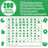 Qyeahkj 260Pcs Glitter Green Bulletin Board Letters, 4” Letter Combo Pack Set for Classroom Wall Decor