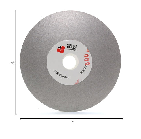 JINGLING Diamond Flat Lap Disc Grinding Disk 4" inch 100mm Arbor 5/8 Grit 600 Fine