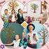 Spakon 168 Pcs Tree Classroom Bulletin Board Decor, Seasonal Tree Cutout Border Set for Back to School