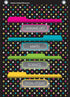 Teacher Created Resources Chalkboard Brights Labels, 5.25inch x 1.5inch, TCR20871