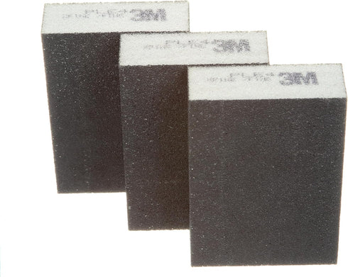 3M 3-3/4-in 2-5/8-in 1-in, 3-Pack Medium/Coarse Sanding Sponge, x x