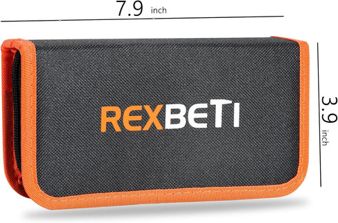 REXBETI 13Pcs Metal Needle File Set, Small Diamond Files, Premium Grade T12 Drop Forged Alloy Steel with Carry Case