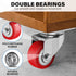2.5 Inch Heavy Duty Caster Wheels Set of 4, Lockable Cart Wheels with Brakes, 1500lbs Load Capacity, 360 Degree