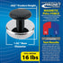 Master Magnetics Heavy-Duty Ceramic Round Base Magnet with Knob Pack, 4-Pack, 16 lb Pull Each, Nickel-Plated
