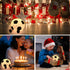 FineLiMoLa 7 Soccer Silicone Night Light for Kids,Cartoon Soccer Lamp Squishy Silicone Baby Nursery Night Light