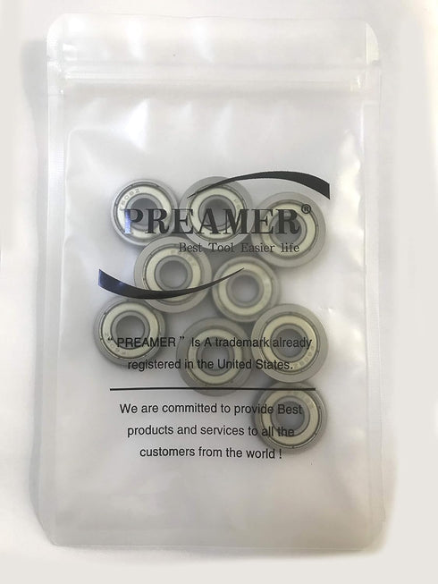 10pcs Flange Ball Bearing F608ZZ - 8x22x7 mm Metric Flanged Mini Ball Bearings