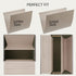 ZICOTO Set of 2 Decorative File Organizer Box - Collapsible Linen Filing Cabinets with Handles for Documents & Hanging