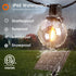 56FT(50+6) 27 G40 Bulbs, Dimmable addlon Solar String Lights Outdoor with Remote, Shatterproof Solar Powered & USB