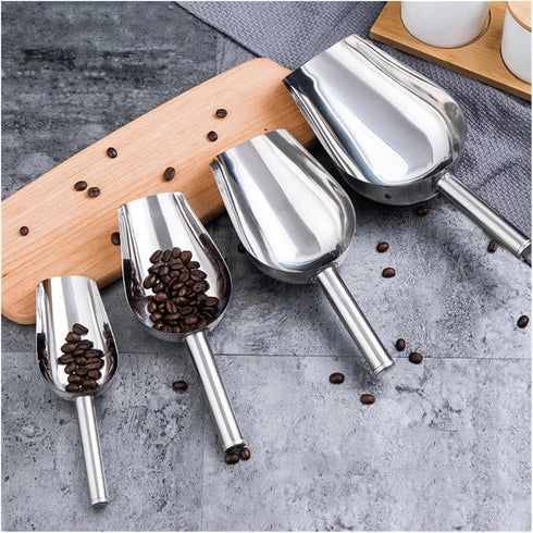 Generic 8-13Inch Commercial Flour(12in) Stainless Steel Ice Scraper Scoop Candy Bar Scoops Home Scooper Shovel Food