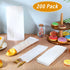 200 Pcs Kraft Paper Bags, Grease Resistant Silverware Sleeves for Utensils, Cookies, Bakery Treats