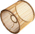 Osasy Small RattanShade Bamboo Lamp Shade,Unique Barrel/Cylinder Shape Hollow-Carved Boho Lampshades for Bedside Table