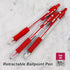 BAZIC Spencer Red Retractable Pen w/ Cushion Grip (4/Pack) by BAZIC Products