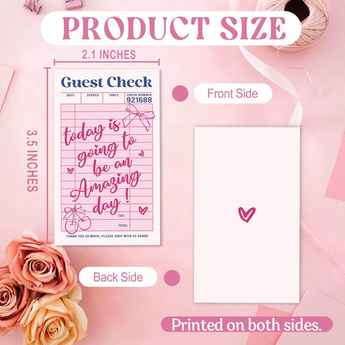 BWTRVL 50 2" 3.5" Packaging A05 Pink Mini Thank You Cards - Thank You for Supporting My Small Business Cards, Pcs x