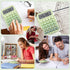 Mechanical Switch Calculator with Big Buttons, 12 Digits, Large LCD Display, Cute Pink Desktop Calculator for Office,