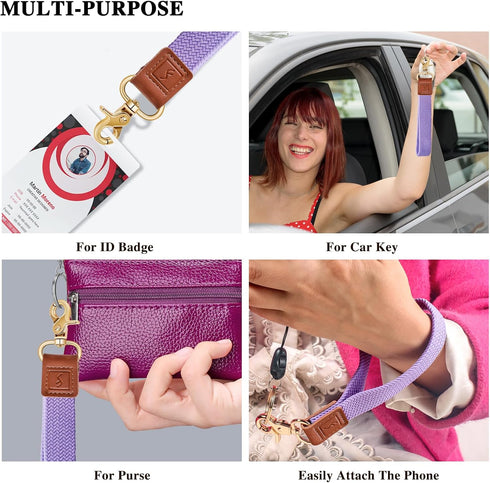 Stretchy Wristlet Keychain, Braided Cute Lanyards for Keys, Holder for Women Men, Wrist Strap for Car Keys Phone Wallet