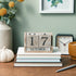 Juvale Wooden Perpetual Block Calendar for Desk - Rustic Farmhouse Decor, Month Date Display Blocks (5 x 4 In)