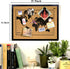 Black Cork Board Bulletin Board 17.7"X 13.3" Oak Wood Finish Frame for Office Home School Wall