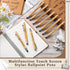 Jetec 100 Pcs Inspirational Bible Verse Bamboo Pens, Wooden Retractable Ballpoint Pens with Stylus for Gifts