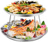 Sacolin 2 14 Inch 16 Inch Seafood Trays for Seafood Barbecue, Pcs Seafood Platter Round Trays, Stainless Steel Serving
