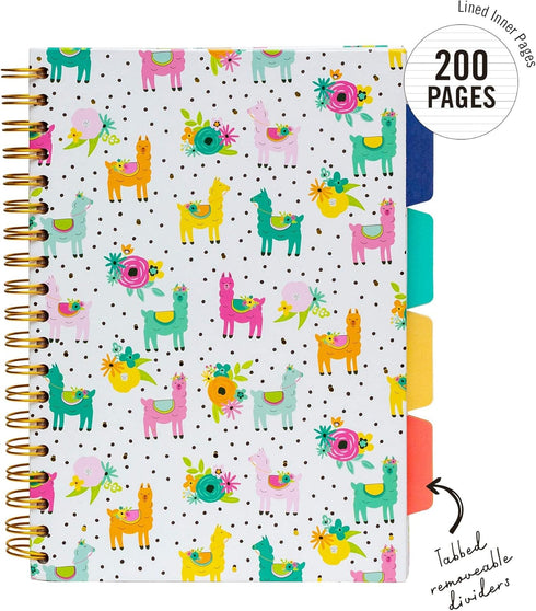 Pukka Pad Carpe Diem 5-Subject Double Spiral Bound Notebook 3-Pack - 200 Pages of 80GSM Paper with Repositionable