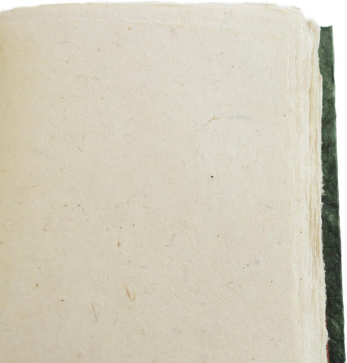 Kathmandu Valley Co. Nepali Eco Handmade Journal with Vintage Lokta Paper - Blank Writing Notebook, Deckle-edge,