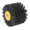 Abrasive Nylon Wire Drawing Wheel Drum Brushes, 180 Grit 120x100mm Wheel Drum Burnishing Tool for Wood Furniture