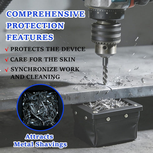 HUHIJIN Dirt Bag Magnetic Metal Shavings Catcher Bag For DrillingMagnetic Drill Shaving Catcher Magnetic Electrical