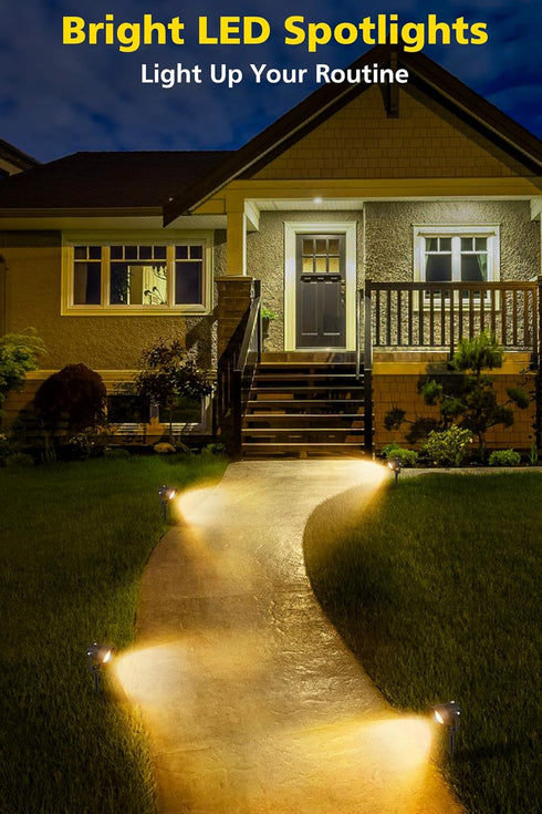 3000K 2 Pack T-SUN Dusk to Dawn Outdoor Lighting, Flag Spot Lights with Photocell Auto On/Off, Waterproof Warm White