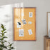 Flash Furniture Rustic Wall Mount Cork Board 24" x 36" for Home Office School with Wood Push Pins