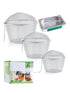 Ultrasonic Cleaner Baskets, Stainless Steel Parts Cleaner Jewelry Steam Cleaner Basket with Lock and Hook (3 Pieces)