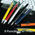 9-in-1 Monteverde USA Tool Mechanical Pencil in Red Multifunctional Pencil with Stylus, Screwdrivers, Ruler, and Eraser