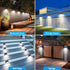 2 Packs 3 Peasur Solar Outdoor Lights Motion Sensor Solar Security Lights Waterproof with Lighting Modes Solar Powered