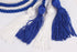 Double Graduation Honor Cords, Royal Blue and White, 68" Long