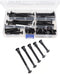 binifiMux 50pcs M6x35/45/55/65/75mm Black Zinc Plated Hex Drive Socket Cap Bolts Assortment Kit for Furniture