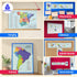 Quarterhouse 4 Poster Spanish Language Country Maps Set, Spanish Classroom Learning Materials, 12 x 18 Inches