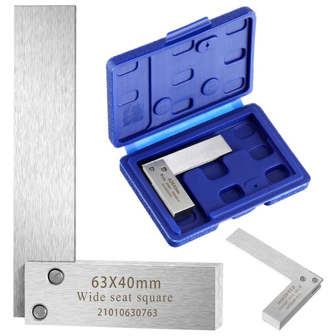 Engineer Square Machinist Square Set, High Precision Mechanical Steel Tool for Woodworking, 2.52 x 1.6 Inch