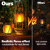 2 Pack Gen2 2 iBaycon Solar Lanterns Lights, Ultra-Real Flame Garden Lights with Dual Charging USB & Solar, Modes