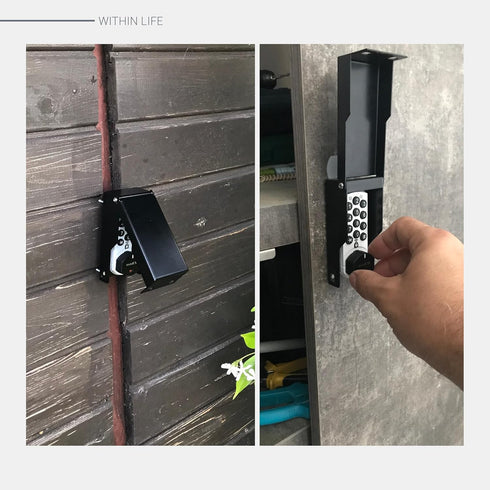 miniK10 12-Key 10-Year IP54 Outdoor Electronic Cabinet Lock with Protective Metal Case Weather-Resistant Smart Lock