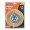 Norton Wire Brush, Clipper 6" Wire Wheel for Angle Grinder, Coated Brass Brush for Cleaning, Crimped Wire Metal Brush, Pack of 1