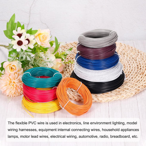 MECCANIXITY 24AWG Stranded Wire, PVC Hookup Wire, UL1007 Tinned Copper Wire, 30m/100ft Red