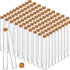 Thyle 100PCS Glass Test Tubes with Cork, Clear Stoppers, Round Bottom for Lab Test, Candy Storage, Party Favors