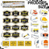 PerKoop 76 Pcs Construction Bulletin Board Set, Classroom Decor Tools for Success with Positive Saying Accents