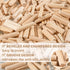 Sukh 200Pcs Wooden Dowel Pins, Fluted Wood Dowels for Furniture and Woodworking Projects