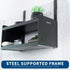 VIVO Single or Dual-Tier Hanging Shelf System, Black 12 or 24 inch Shelves for Home and Office Storage Display